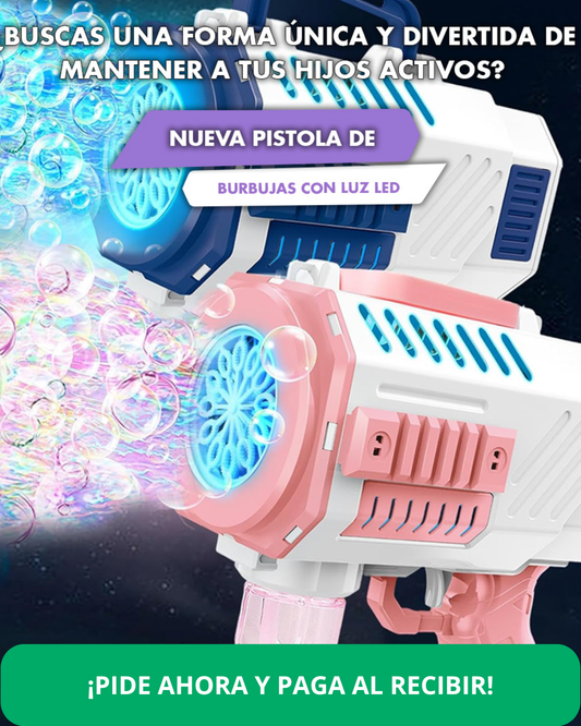 ROCKET: Máquina De Burbujas Bazooka led