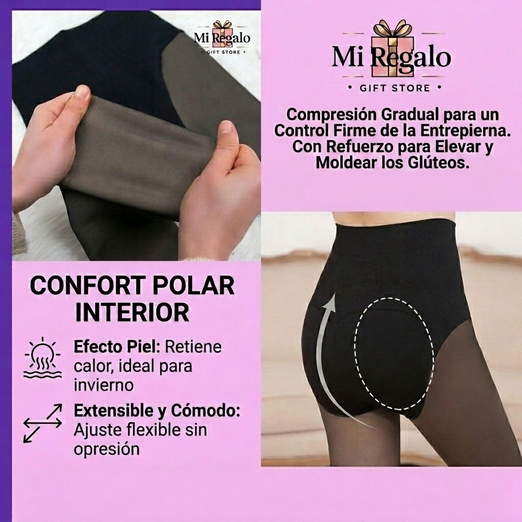 PIELFIT- Panty Reductora Calza Efecto Piel Polar ⭐⭐⭐⭐⭐