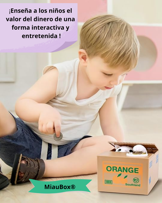 MiauBox® Alcancía Electrónica Gato Roba Monedas