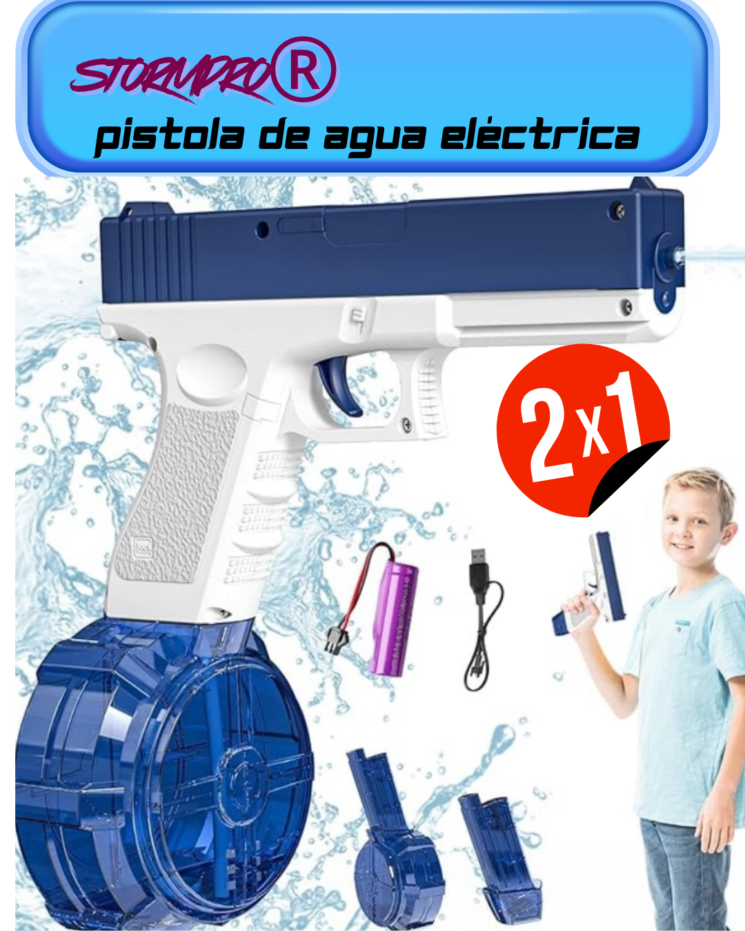 StormPro® PISTOLA DE AGUA ELÉCTRICA