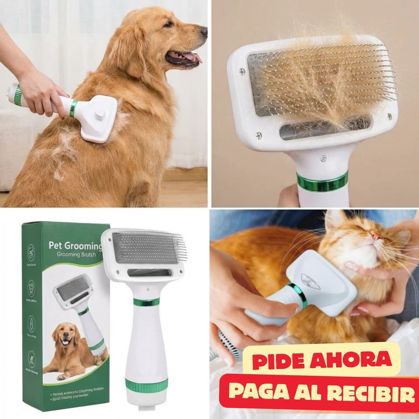 Cepillo TurboDry® Con Vaporizador Para Tus Mascotas