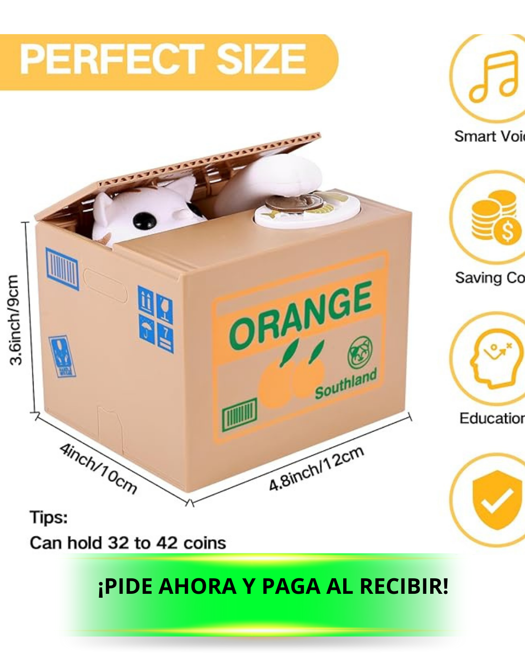 MiauBox® Alcancía Electrónica Gato Roba Monedas