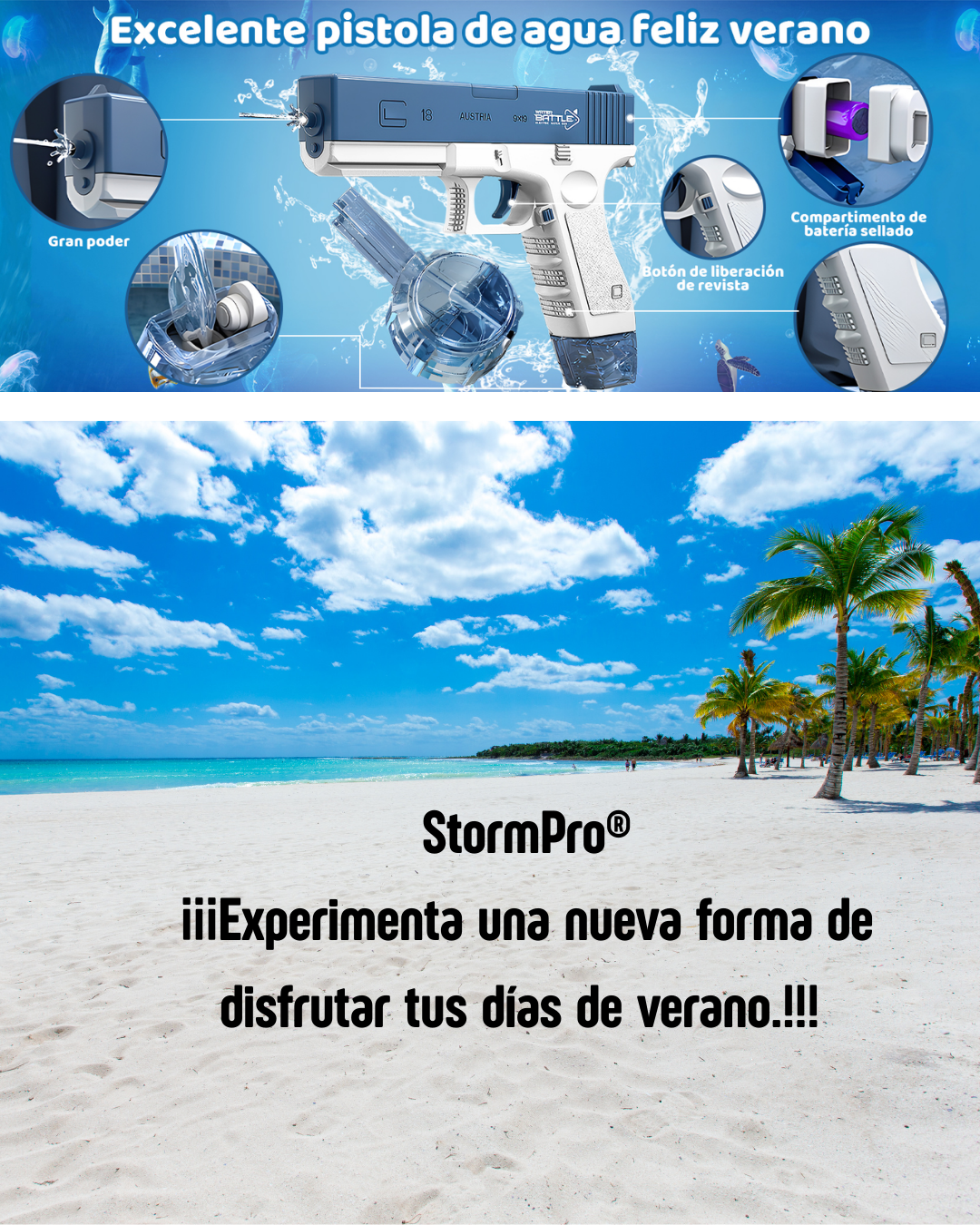 StormPro® PISTOLA DE AGUA ELÉCTRICA