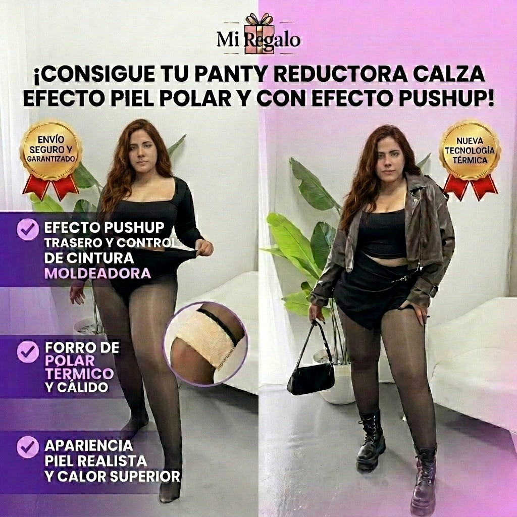 PIELFIT- Panty Reductora Calza Efecto Piel Polar ⭐⭐⭐⭐⭐